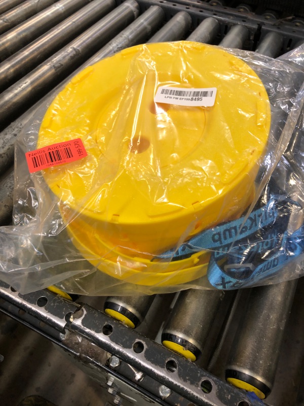Photo 1 of XplrKamp Retractable Folding Stool - Heavy Duty 400 lb Collapsible Portable Stool for Camping, Hiking, Fishing, Indoor/Outdoor with Non-Slip Base and Lightweight Design (Yellow?1-Pack)