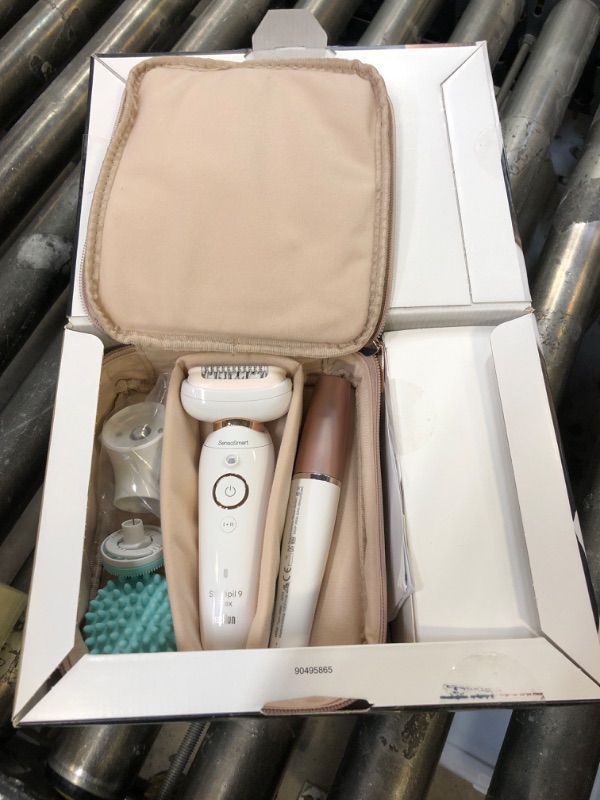 Photo 1 of Braun Epilator Silk-épil 9 Flex 9-300 Beauty Set, Facial Hair Removal for Women, Hair Removal Device, Shaver & Trimmer, Cordless, Rechargeable, Wet & Dry, FaceSpa