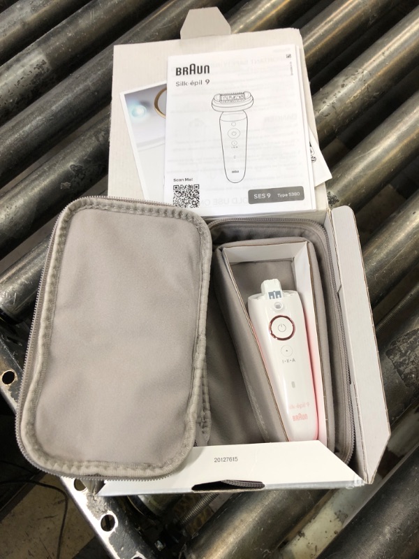Photo 1 of Braun Epilator Silk-épil 9, Hair Removal Device, Women Shaver & Trimmer, Pivoting Head, Wet and Dry Epilator, Includes Shaver Head and Trimmer Comb, SES9-030