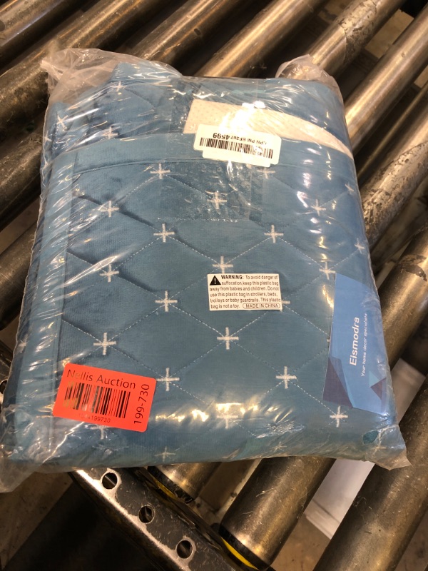 Photo 1 of Eismodra Couch Cover,Sectional Couch Covers,Sofa Covers for 3 Cushion Couch,Anti-Slip Sofa Slipcovers for Dogs Cats Kids Loveseat Recliner L Shaped Armrest Backrest,Blue 36''x63''(Only 1 Piece)