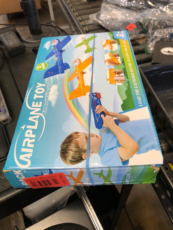 Photo 1 of Fuwidvia 3 Pack Airplane Launcher Toys, 13.2'' LED Foam Glider Catapult Plane Toy for Boys, 2 Flight Modes Outdoor Flying Toys Birthday Gifts for Boys Girls 4 5 6 7 8 9 10 11 12 Year Old
