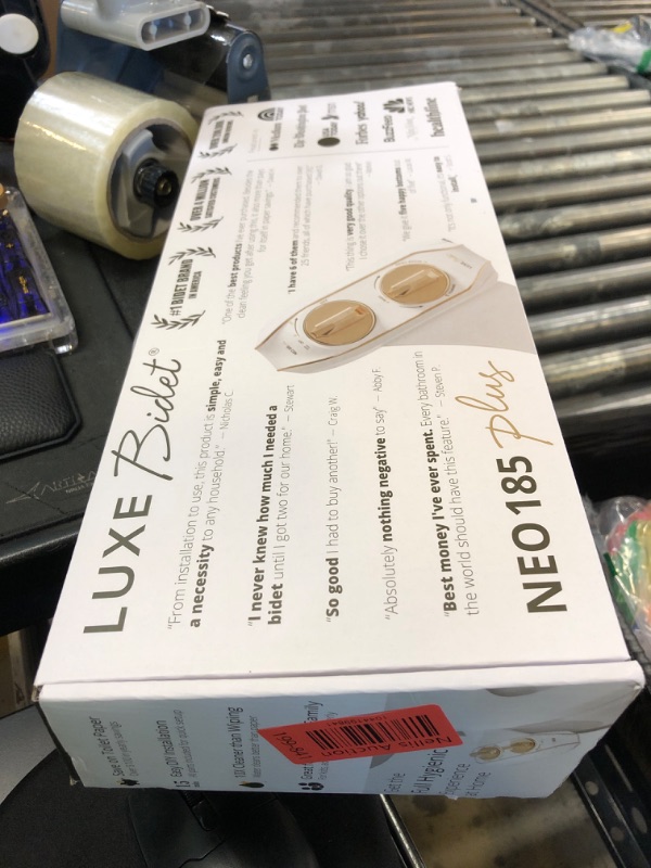 Photo 1 of LUXE Bidet NEO 185 Plus - Patented Bidet Attachment for Toilet Seat, Innovative Hinges to Clean, Slide-in Easy Install, Advanced 360° Self-Clean, Dual Nozzles, Feminine & Rear Wash (Gold)