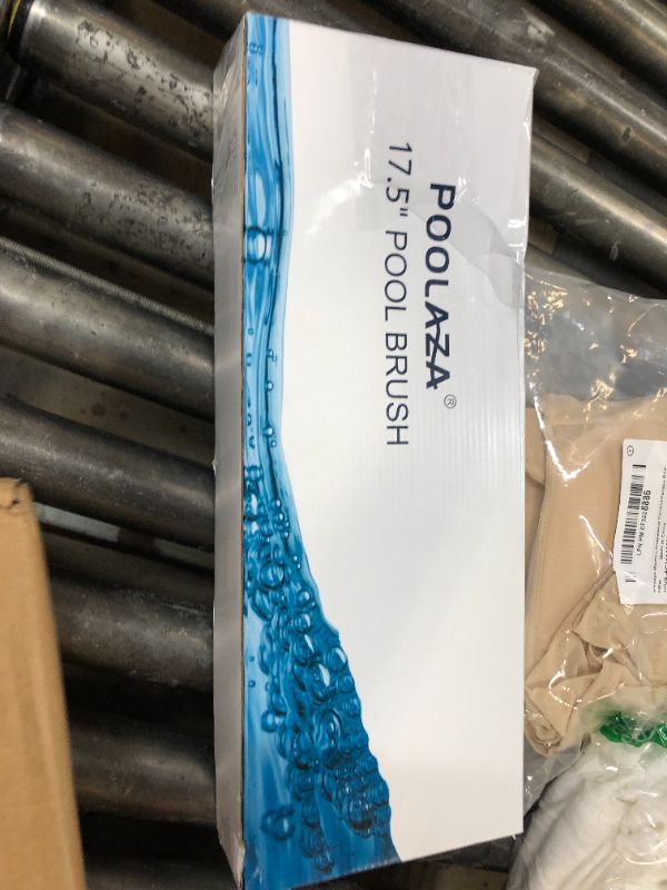 Photo 1 of POOLAZA Pool Brush, 17.5'' Pool Brush Head for Inground Pools & Above-Ground Pools, Durable Pool Scrub Brush Fit Standard Pool Pole, Enhanced Pool Brushes for Cleaning Pool Walls with Curved Ends