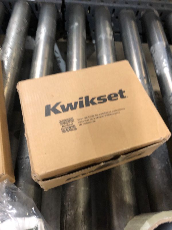 Photo 1 of Kwikset Breton Interior Passage Door Handle, Lever for Closet and Hallway Doors, Reversible Non-Locking Handle Lever, Matte Black Finish