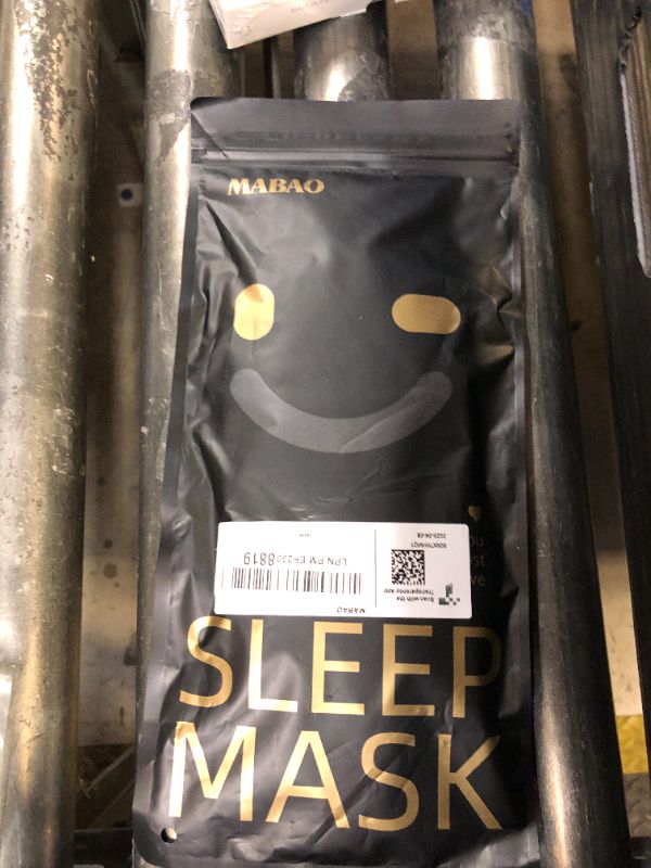 Photo 1 of MABAO Sleep Mask for Side Sleeper, Eye Mask for Sleeping Women Men, 3D Contoured Cup No Eye Pressure 100% Light Blocking Sleeping Mask with Adjustable Strap Night Blindfold Flight, Travel, Nap, Black