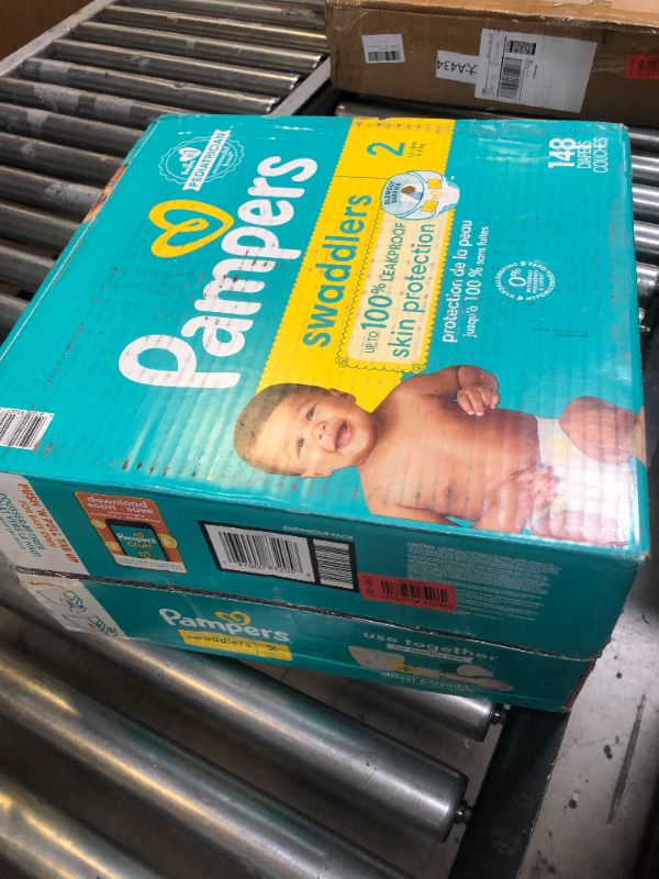 Photo 1 of Pampers Baby Diapers - Swaddlers - Size 2, 148 Count, Ultra Absorbent Disposable Infant Diaper