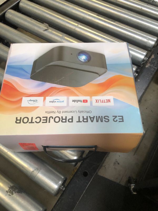 Photo 1 of [2025 Netflix-Official | 386+ Built-in Apps] DBPOWER E2 Smart Projector with WiFi and Bluetooth, Mini Projector 4K Support with Netflix, Youtube, Disney+, Hulu, Max, Crunchyroll w Portable Case