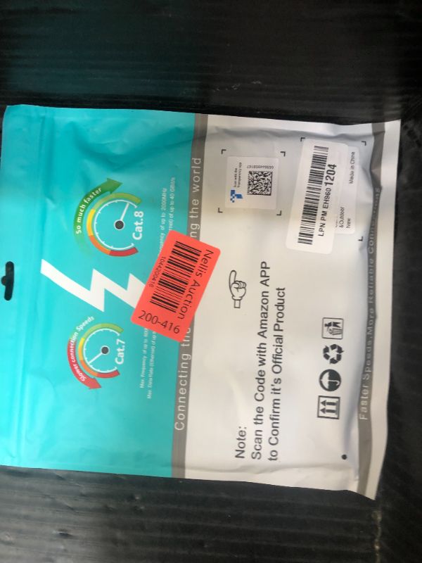 Photo 1 of Cat 8 Ethernet Cable, 10ft Heavy Duty High Speed Internet Network Cable, Professional LAN Cable, 26AWG, 2000Mhz 40Gbps with Gold Plated RJ45 Connector, Shielded in Wall, Indoor&Outdoo