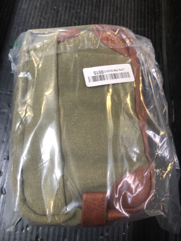 Photo 1 of Vorspack Toiletry Bag Hanging Dopp Kit for Men Water Resistant Canvas Shaving Bag with Large Capacity for Travel - Green