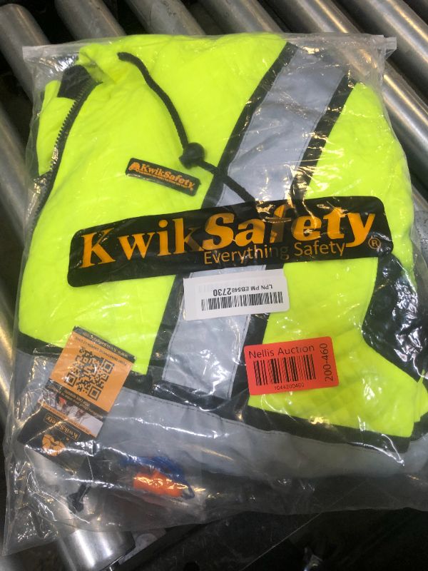 Photo 1 of KwikSafety - Charlotte, NC - SAGE Safety Jacket [PREMIUM QUILTED STITCHING] Class 3 ANSI Tested OSHA Compliant Mens Fleece Hoodie/Yellow 2XL