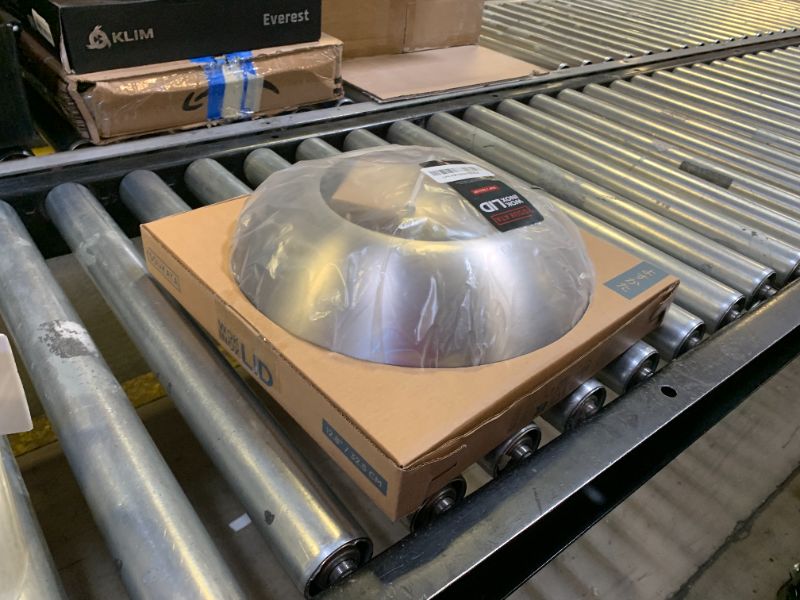Photo 1 of YOSUKATA Wok Lid 12.8 In for 13.5-In Wok - Premium Stainless Steel Cover with Tempered Glass Insert Steam Holes and Ergonomic Handle - Durable Stainless Steel Accessories - Dishwasher-Safe