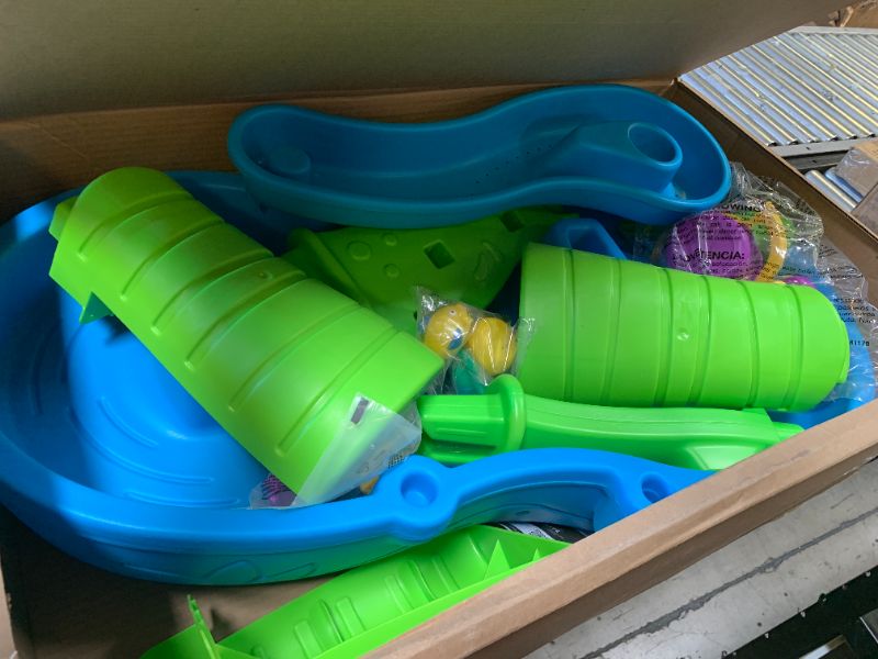 Photo 1 of Step2 Rain Showers Splash Pond Toddler Water Table, Kids Water and Sand Activity Sensory Playset, Summer Outdoor Toys, 13 Piece Toy Accessories, For Toddles 1.5+ Years Old