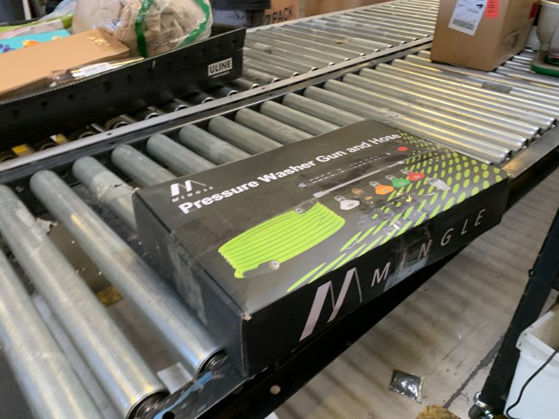 Photo 1 of M MINGLE Pressure Washer Hose and Gun Kit, 25 FT Power Washer Hose with 5 Nozzle Tips and M22-14mm Fitting, Replacement for Ryobi, Simpson, Craftsman