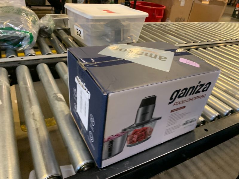 Photo 1 of GANIZA Food Processors, Electric Food Chopper with Meat Grinder & Vegetable Chopper - 2 Bowls (8 Cup+8 Cup) with Powerful 450W Copper Motor - Includes 2 Sets of Bi-Level Blades for Fruits/Meat/Nuts