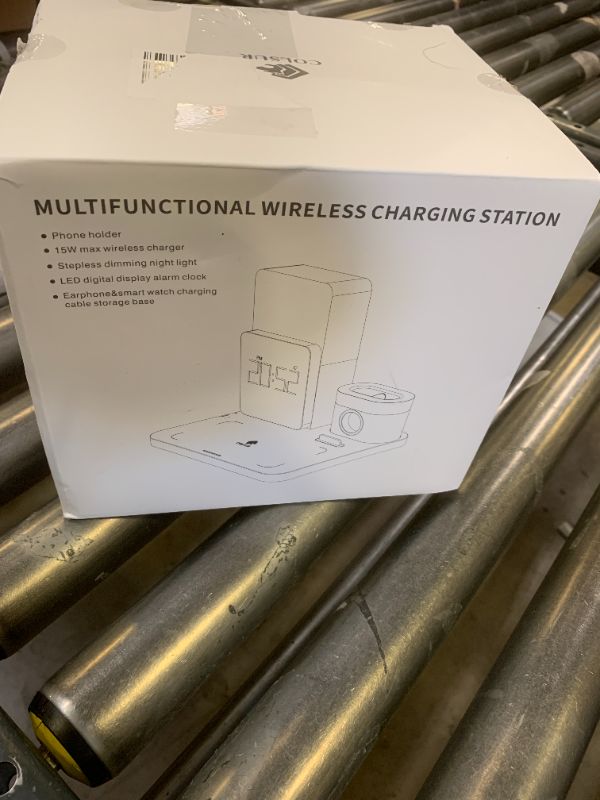 Photo 1 of [2025 UV-Coating] COLSUR Wireless Charging Station, 3 in 1 Charging Station, Alarm Clock with Wireless Charger, iPhone 12/13/14/15/16 Pro/13 Mini/13 Pro Max/12 pro, AirPods