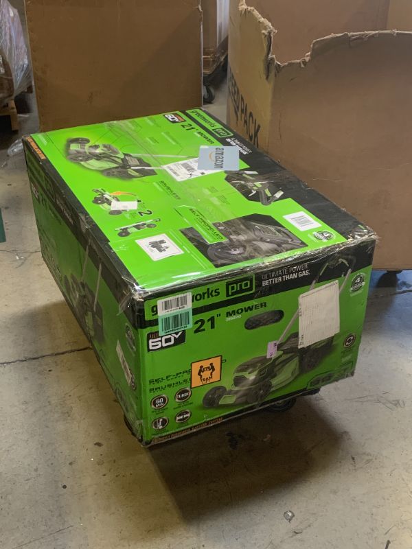 Photo 1 of Greenworks 60V 21" Self-Propelled Cordless Lawn Mower