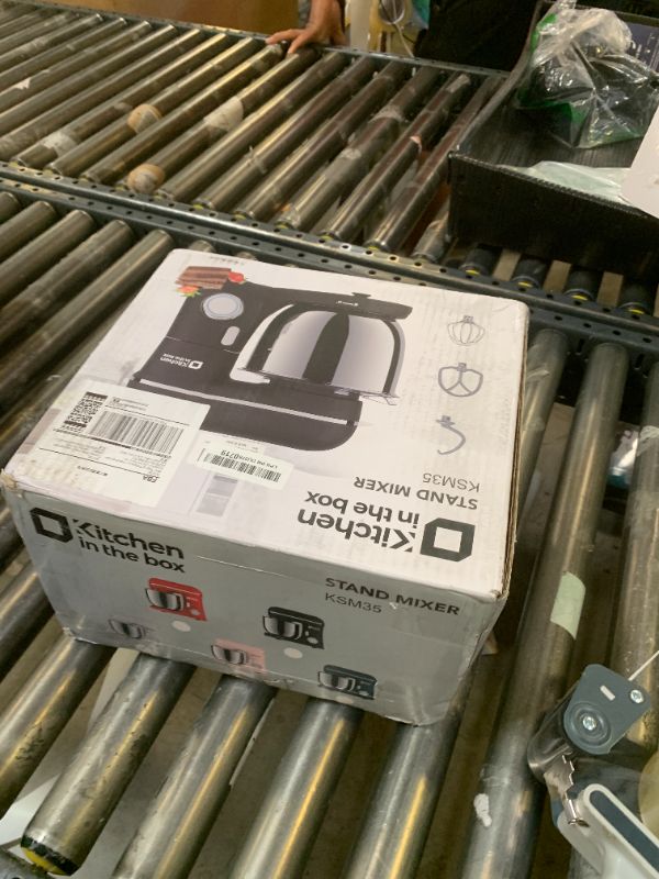 Photo 1 of Kitchen in the Box Stand Mixer, 3.5QT Two Bowls Small Kitchen Electric Mixer, 10-Speed Portable Lightweight with Matte Finish, Egg Whisk, Dough Hook, Beater (Frost White, 3.5QT)