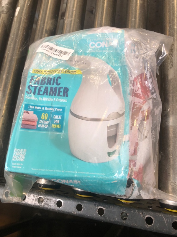 Photo 1 of Conair Handheld Travel Garment Steamer for Clothes, CompleteSteam 1100W, For Home, Office and Travel, White