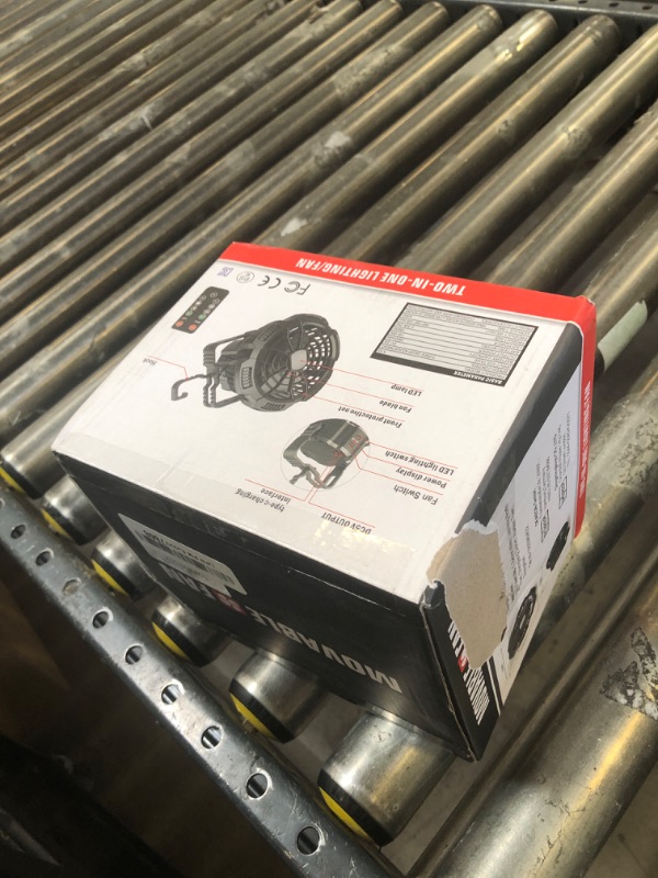 Photo 1 of Camping Fan with LED Lantern, Rechargeable Battery Powered Fan, Portable Tent Fan, 25H Working Time, Battery Operated Fan, 180°Head Rotation, Outdoor Travel Fan, Ceiling Fan