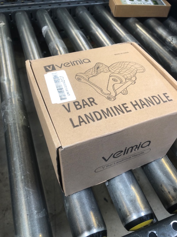 Photo 1 of veimia V Bar T-Bar Row Landmine Handle Attachment for Barbell Bars, Solid Mine Double D Row Handle Grips with Non-Slip Rubber Grips, T-Row Attachment for Olympic Strength Training Bars