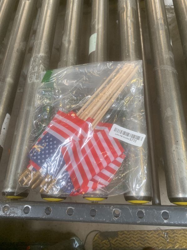 Photo 1 of 12 Pack Small American Flags on Stick Small US Flags/Mini American Flags for Outside 4x6 Inch American Hand Held Stick Flags with Kid-Safe Spear Top, Patriotic Veterans Day Decorations, 4th of July Decorations