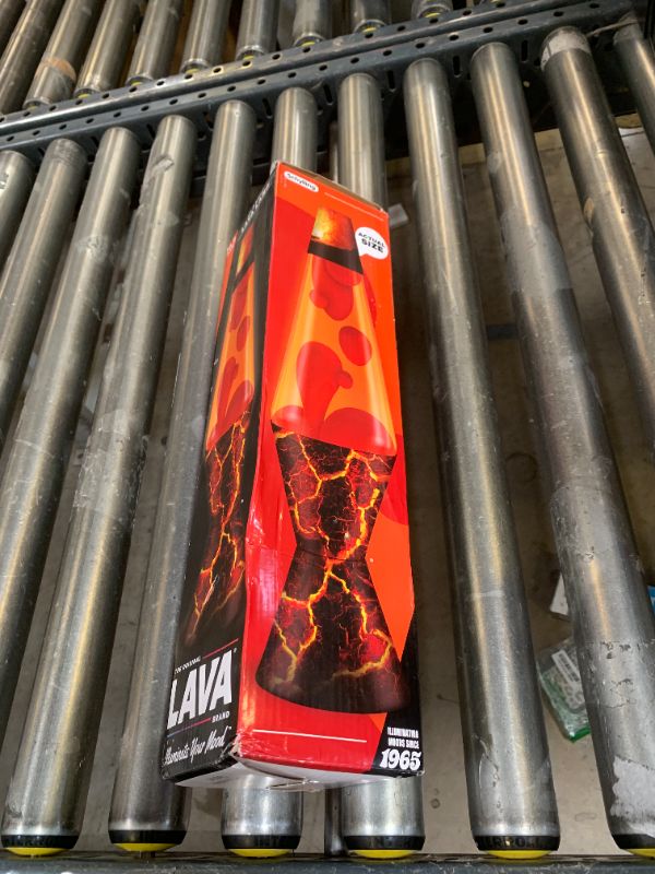Photo 1 of Lava® Lamp - 14.5" Volcanic Crags - The Original Motion Light - Red Wax and Orange Liquid - Item #2078 (Amazon Exclusive)