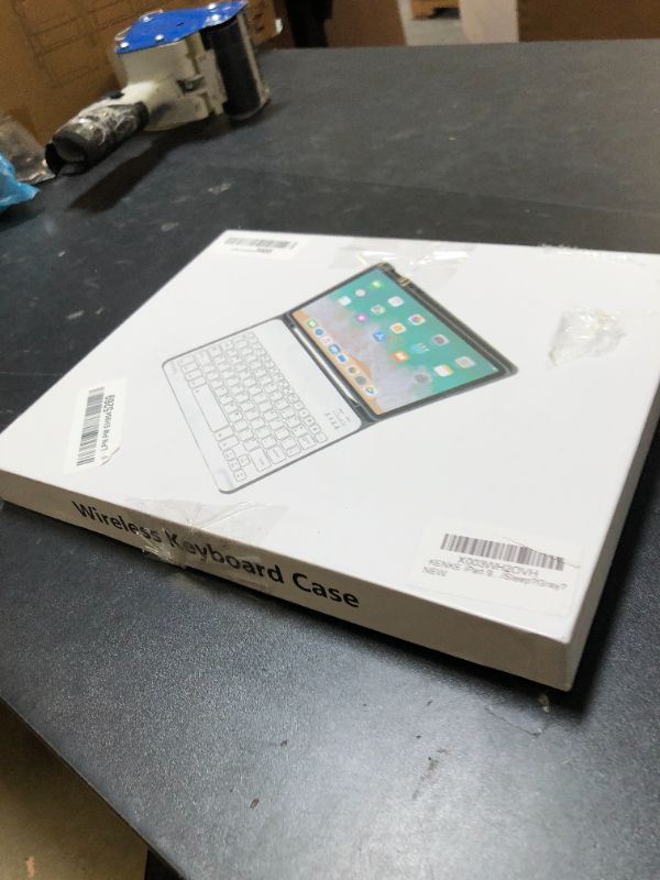 Photo 1 of kenke Case with Keyboard for iPad 9th/8th/7th Generation 10.2 inch 2021/2020/2019 Detachable Wireless Bluetooth Keyboard Cover Thin & Light with Left Side Pencil Holder Auto Wake/Sleep?Gray?