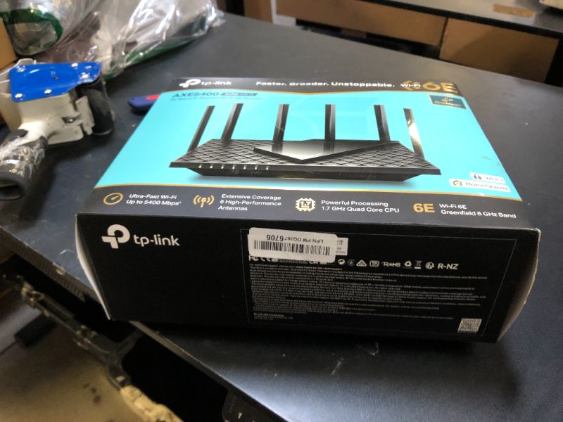 Photo 1 of TP-Link AXE5400 Tri-Band WiFi 6E Router (Archer AXE75)- Gigabit Wireless Internet Router, ax Router for Gaming, VPN Router, OneMesh, WPA3, Black