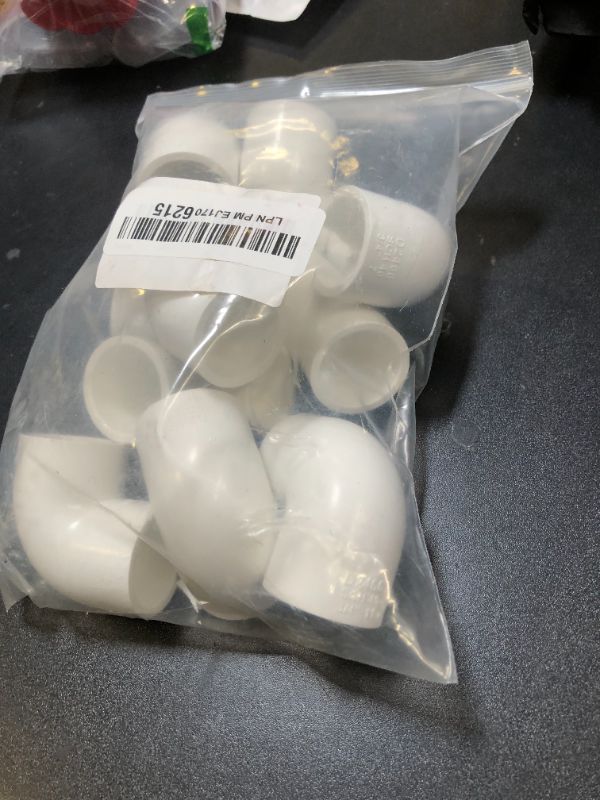 Photo 1 of 10-Piece 3/4" 90 Degree PVC Elbow & Right Angle Adapter, PVC Corner Connector for Sch40 Pipe