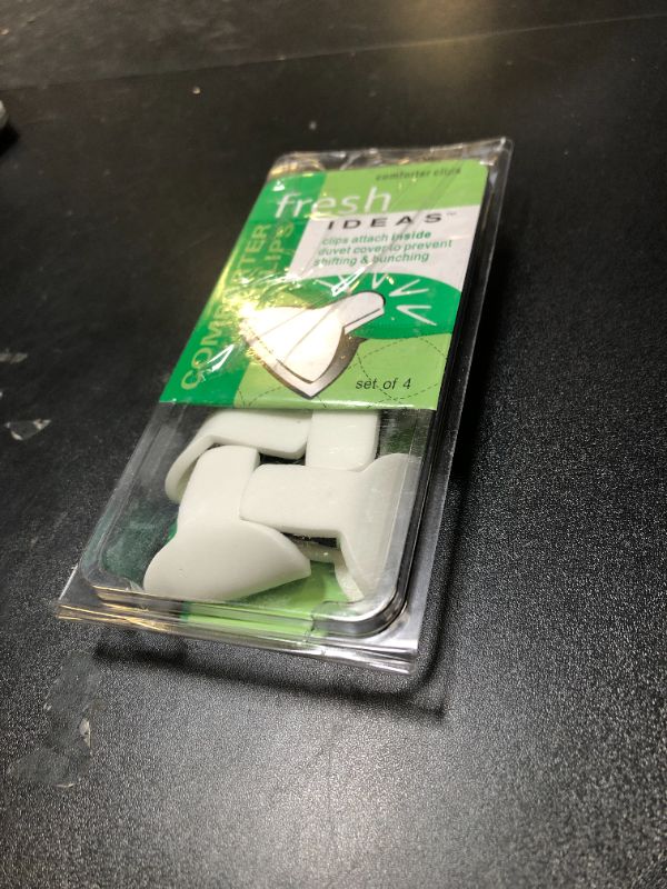 Photo 1 of FRESH IDEAS Comforter Clips for Duvet Covers, Helps Prevent Blanket from Bunching or Shifting, 4-Pack