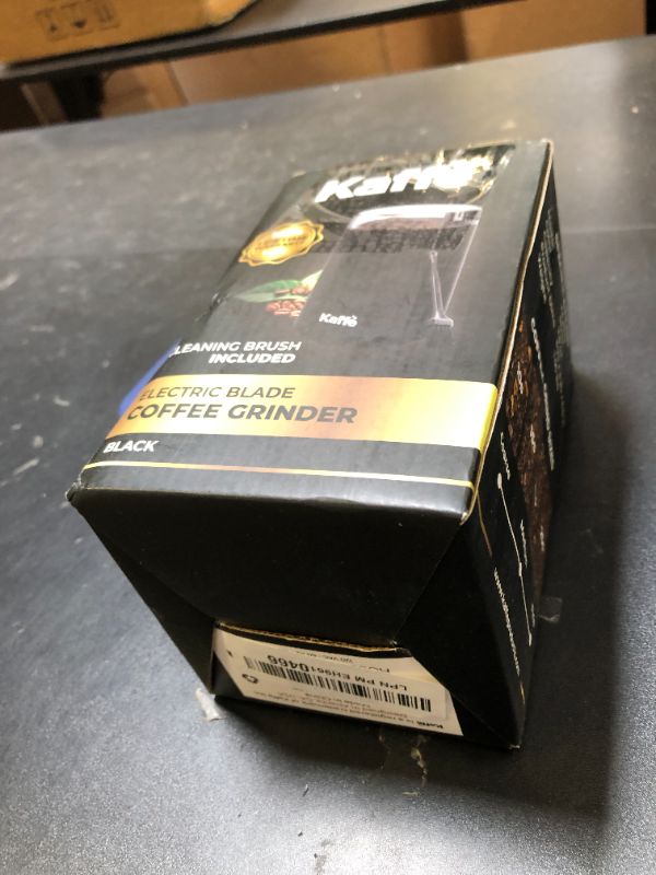 Photo 1 of Kaffe One-Touch Coffee Grinder Electric w/Cleaning Brush (3 oz) - Coffee Grinders for Home Use - Up to 12 Cups of Coffee per Grind - Easy On/Off Coffee Bean Grinder - Black