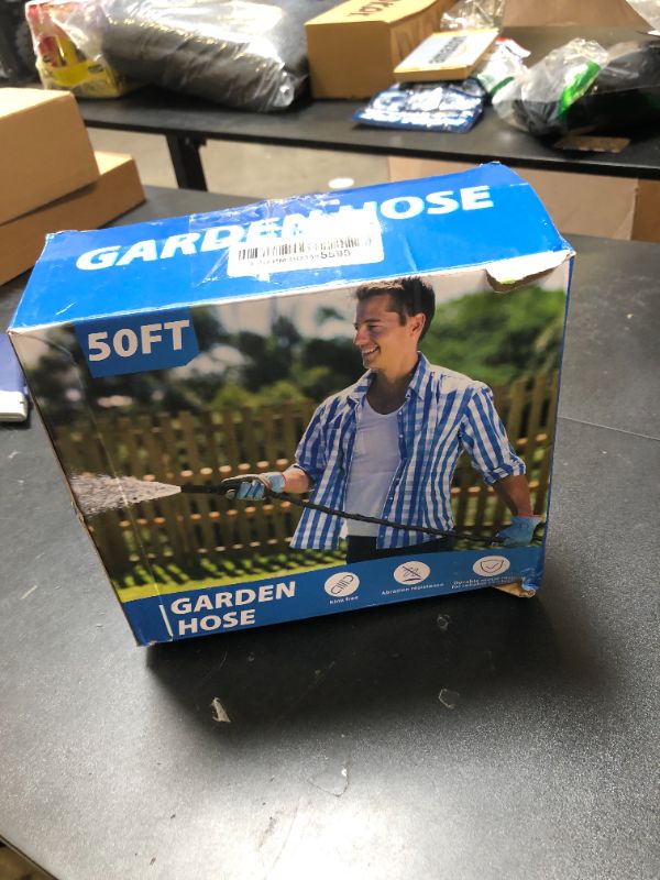 Photo 1 of Toolasin Garden Hose 50ft, Non-Expanding, Lightweight, Leak-Proof Metal interface, No-Knots, Portable, Wear-Resistant, Sturdy, Flexible, 3/4GHT, Water Hose for Yard, Garden