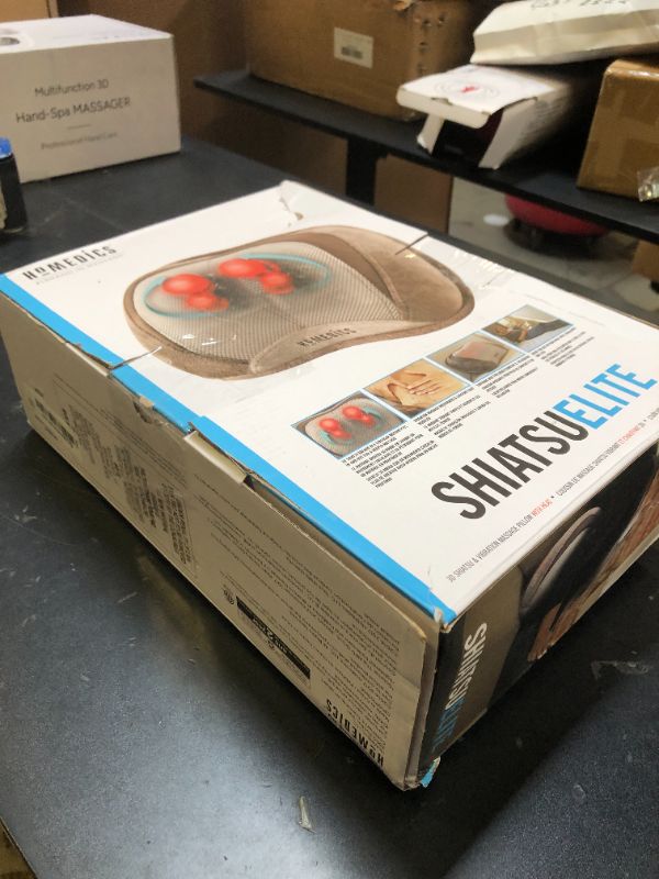 Photo 1 of Homedics Back and Neck Massager, Portable Shiatsu All Body Massage Pillow with Heat, Targets Upper and Lower Back, Neck and Shoulders. Lightweight for Travel