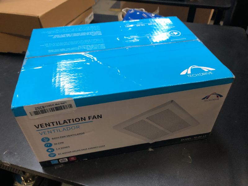 Photo 1 of Tech Drive Bathroom fan 50 CFM, 1.0Sone DC Motor with No Attic access Needed Installation,Very Quiet Ventilation and Exhaust Fan, Ceiling Mounted Fan, White