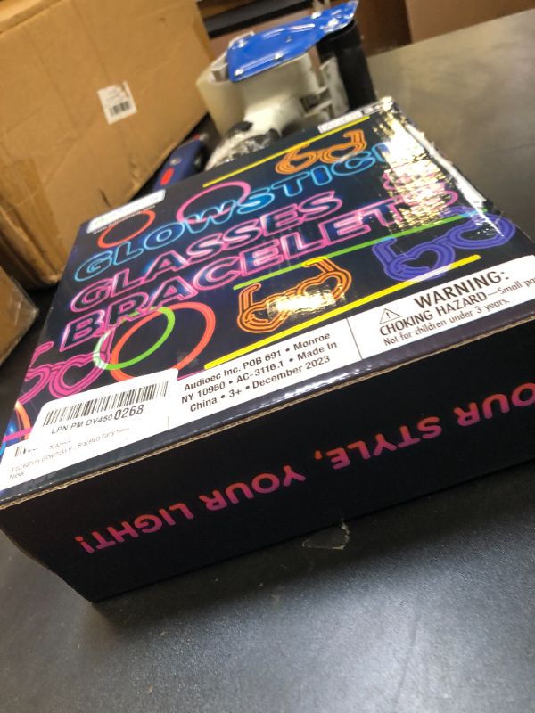 Photo 1 of ArtCreativity Glow in the Dark Bracelets and Glasses - Includes 20 Heart-Shaped Frames, 60 Glowsticks, and 60 Connectors - Glow in the Dark Party Supplies in Assorted Colors - Glow Party Favors