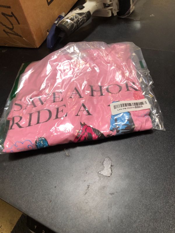 Photo 1 of PINK MED Vintage Save A Horse Ride A Trans Cowboy Trans Pride LGBTQ T-Shirt