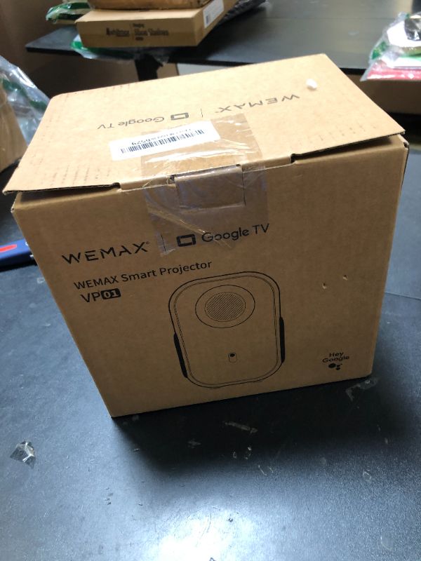 Photo 1 of WEMAX Google TV Projector, Netflix Officially Licensed 4K Support, Mini Projector with Wifi and Bluetooth, Smart Movie Projector for Home Theater, 1080P Full HD, MAX 120" Display, Dolby Audio