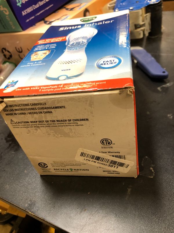Photo 1 of Vicks Sinus Inhaler - Non-Medicated Steam Relief for Allergies, Congestion, Cough & Colds, Vocal Steamer, Soothes Nasal & Throat Passages, Works with VapoPads (1 Included), FSA & HSA Eligible