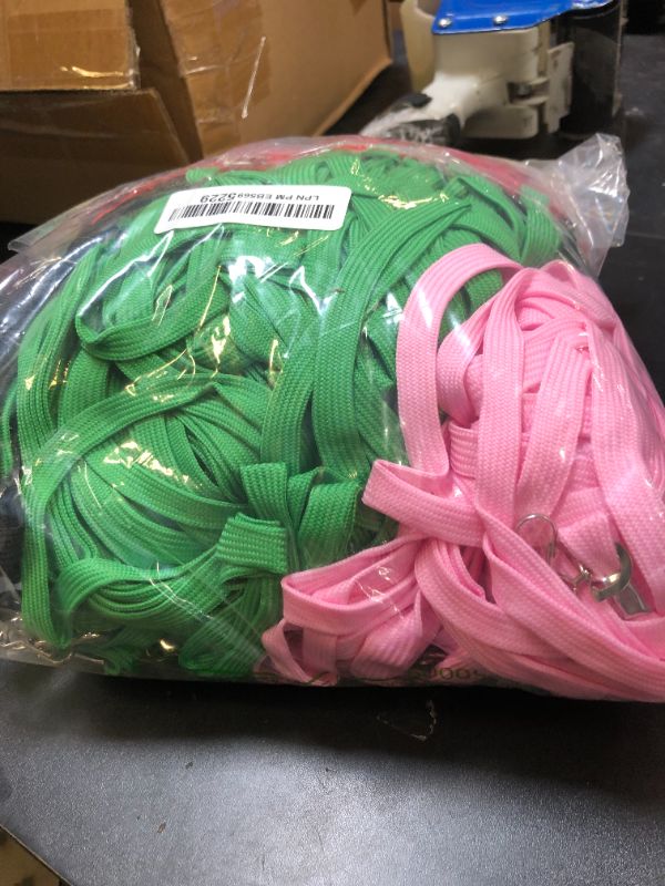 Photo 1 of Wesnoy 500 Pack Bulk Lanyards for ID Name Badges Holder Flat Lanyards with Hook Clip Swivel for Office School Accessories (Multi Colors)
