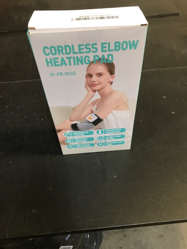 Photo 1 of Rechargeable Elbow Heating Pad for Cubital Tunnel & Tennis Elbow Relief, Vibration Heated Brace for Sprains, Arthritis, Bursitis, Joint Pain, 3 Vibration Modes | 3 Heat Levels | Auto Shut Off