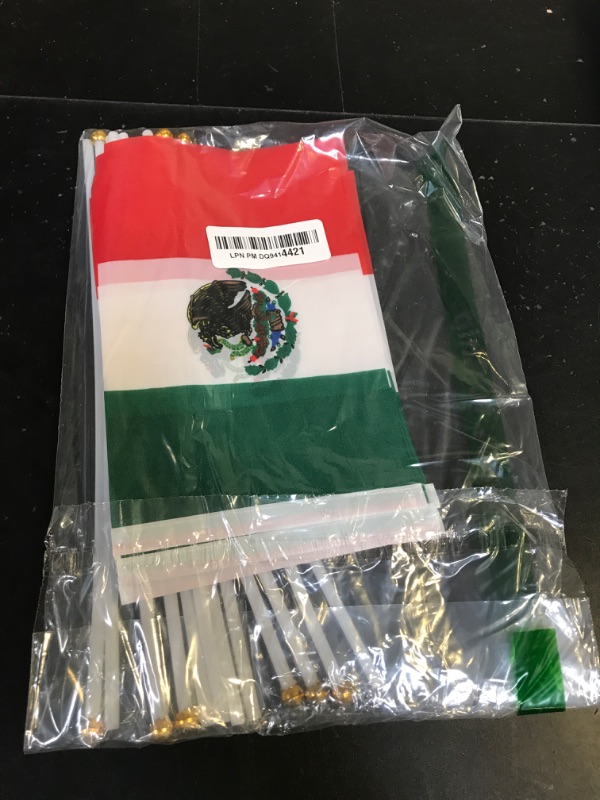 Photo 1 of Mexico Flag Mexican Flag, Small Mini Handheld Mexico Flags on Stick, Ideal for Party Parades Sports Events Patriotic Festival Decorations
