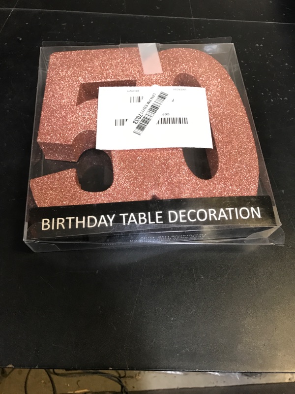 Photo 1 of 50th Birthday Decorations for Women,50th Anniversary Decorations,Rose Gold Glitter 50th Birthday Party Centerpieces for Table Decorations,50 Table Topper Decor