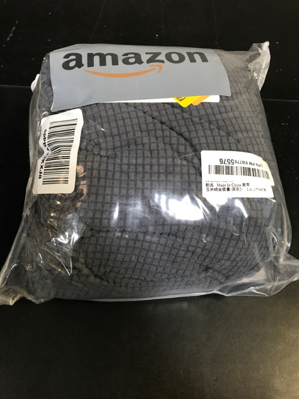 Photo 1 of LA MEACK Couch Cushion Covers for Sectional Sofa L Shape Washable Separate Seat Chaise Couch Cover Stretch Sofa Slipcovers with 2 Pcs Pillowcases(2 Seater + 1 Chaise, Dark Grey)