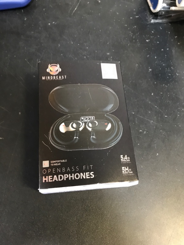 Photo 1 of Open Ear Earbuds, Open Ear Headphones with 16mm Speakers, Bluetooth 5.4 Wireless, Biaxial Rotation, Lightweight, 20H Playtime, Over Ear Bluetooth Headphones for Running, Workout, IPX5 Waterproof