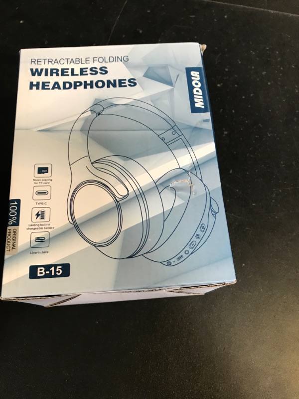 Photo 1 of MIDOLA Bluetooth Headphones Over Ear 68H Playtime 6 EQ Wireless Headset with Microphone HiFi Stereo Foldable Lightweight Deep Bass for Travel Home Office Cellphone Milk White