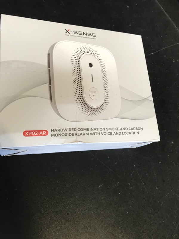 Photo 1 of X-Sense  Detector Carbon Monoxide Detector Combo Hardwired with Voice Location, Hardwired Interconnected Smoke and Carbon Monoxide Detector, Model XP02-AR, 1-Pack