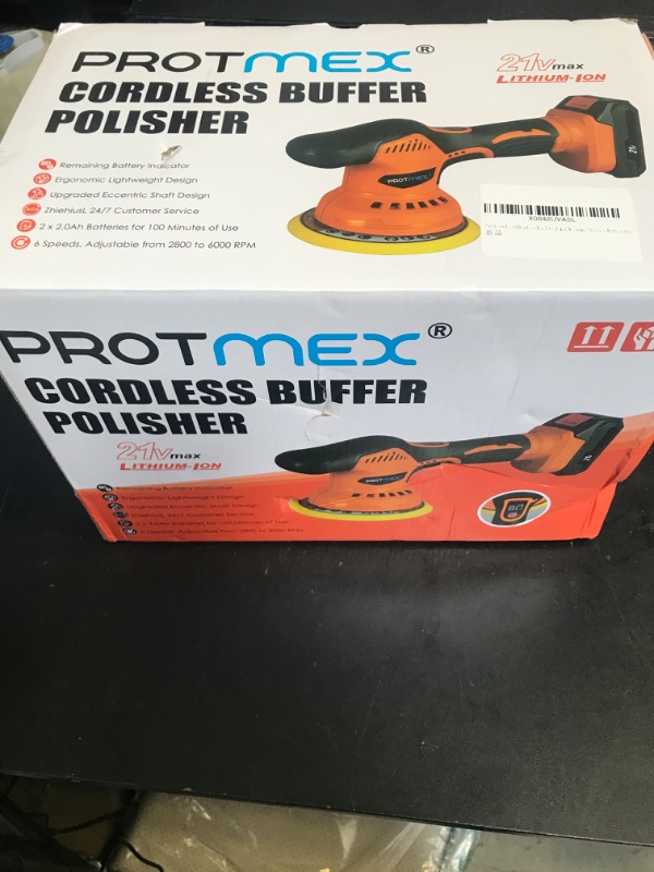Photo 1 of Cordless Car Buffer Polisher w/ 2x2000mAh 21V Batteries, 6 Inch Car buffer Waxer Kit, Car Polishing Machine w/ Extra 18 PCS Attachments & 6 Variable Speed, Car Buffer Polisher for Car Detailing
