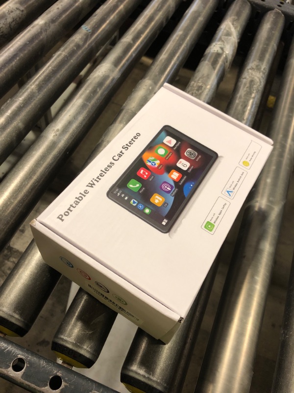 Photo 1 of Portable Wireless with Apple CarPlay and Android Auto Screen for Car, 7" HD Touch Screen Car Stereo with Mirror Link, Bluetooth 5.2, Backup Camera, AUX,FM Transmitter for All Vehicle