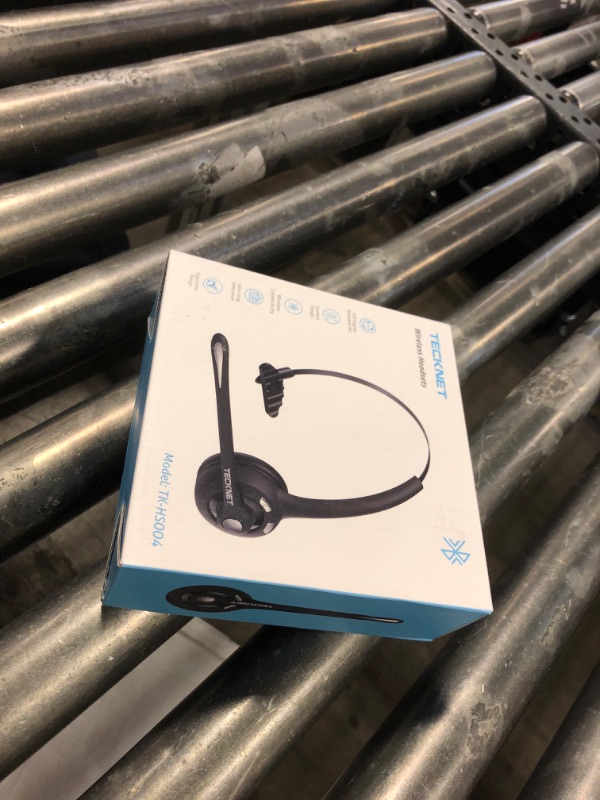 Photo 1 of TECKNET Bluetooth Headset, Wireless Headset with Noise Canceling Microphone for Trucker, On-Ear Bluetooth Headphone with Mute Mic for Work