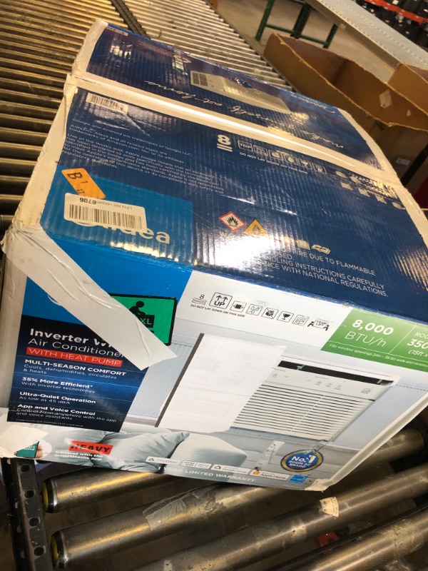 Photo 1 of Midea 8,000 BTU Smart Inverter Air Conditioner Window Unit with Heat and Dehumidifier – Cools up to 350 Sq. Ft., Energy Star Rated, Quiet Operation, Electronic Controls, Remote Control, White